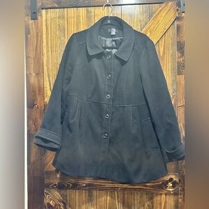 Motherhood Black Peacoat Mid-Length Classic